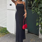Vestido maxi de punto de encaje Julia con tirantes ajustables