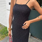 Vestido maxi de punto de encaje Julia con tirantes ajustables