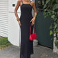 Vestido maxi de punto de encaje Julia con tirantes ajustables