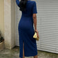 Vestido Midi Agathe con Cintura Plisada
