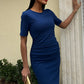 Vestido Midi Agathe con Cintura Plisada