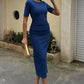 Vestido Midi Agathe con Cintura Plisada
