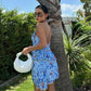 Vestido Cheryl con detalles de lentejuelas doradas