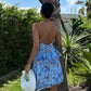 Vestido Cheryl con detalles de lentejuelas doradas