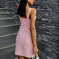Vestido mini de mezcla de lino Catherine