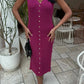 Vestido sin mangas acanalado Benjamine