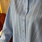 Camisa Coralie de mezcla de algodón con rayas y mangas largas extragrandes