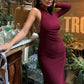 Vestido elegante Alexandrine con detalle de escote