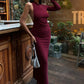 Vestido elegante Alexandrine con detalle de escote